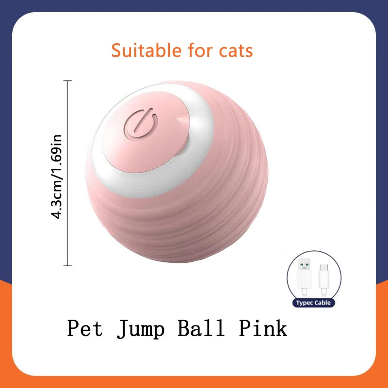 Interactive Automatic Pet Ball — USB Rechargeable Moving Toy for Cats & Dogs
