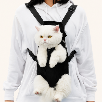 Pet Backpack Carrier — Adjustable Double Shoulder Bag for Cats & Dogs