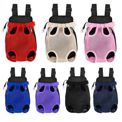 Pet Backpack Carrier — Adjustable Double Shoulder Bag for Cats & Dogs