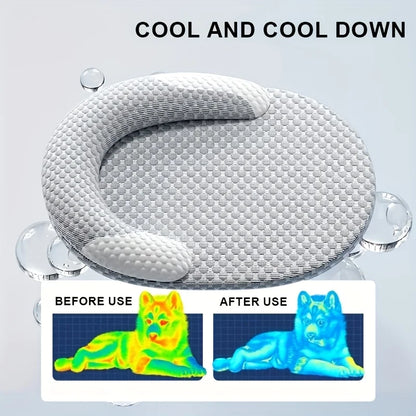 Orthopedic Cooling Dog Bed with Raised Edges — Washable & Breathable