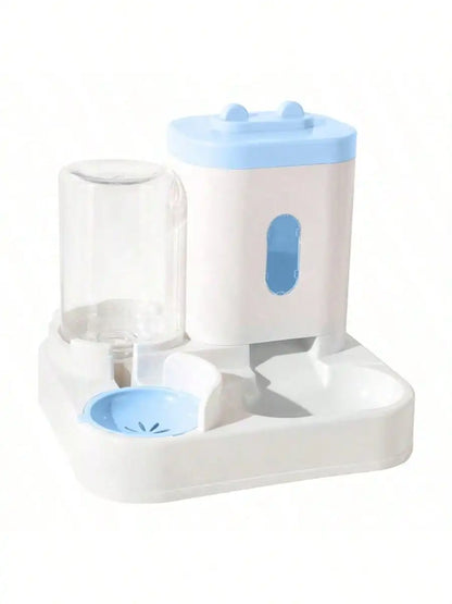 Automatic Gravity-Fed Cat Feeder & Water Dispenser — Large Capacity, Spill-Proof