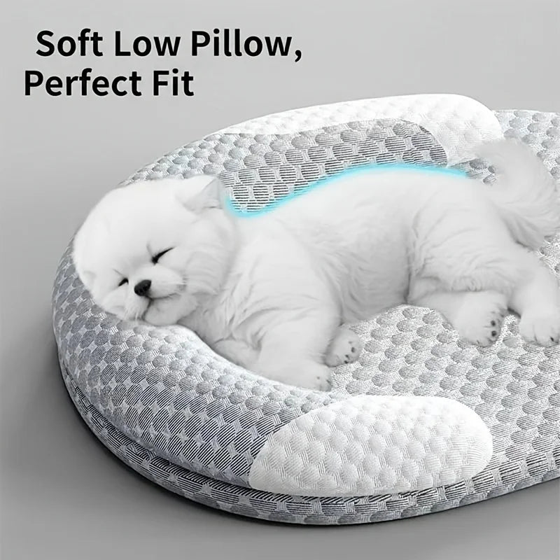 Orthopedic Cooling Dog Bed with Raised Edges — Washable & Breathable