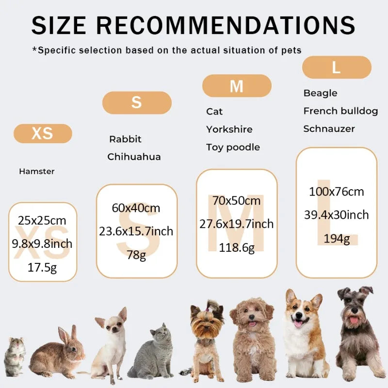 Soft Fleece Pet Blanket with Paw Print — Warm & Cozy Dog & Cat Sleeping Mat