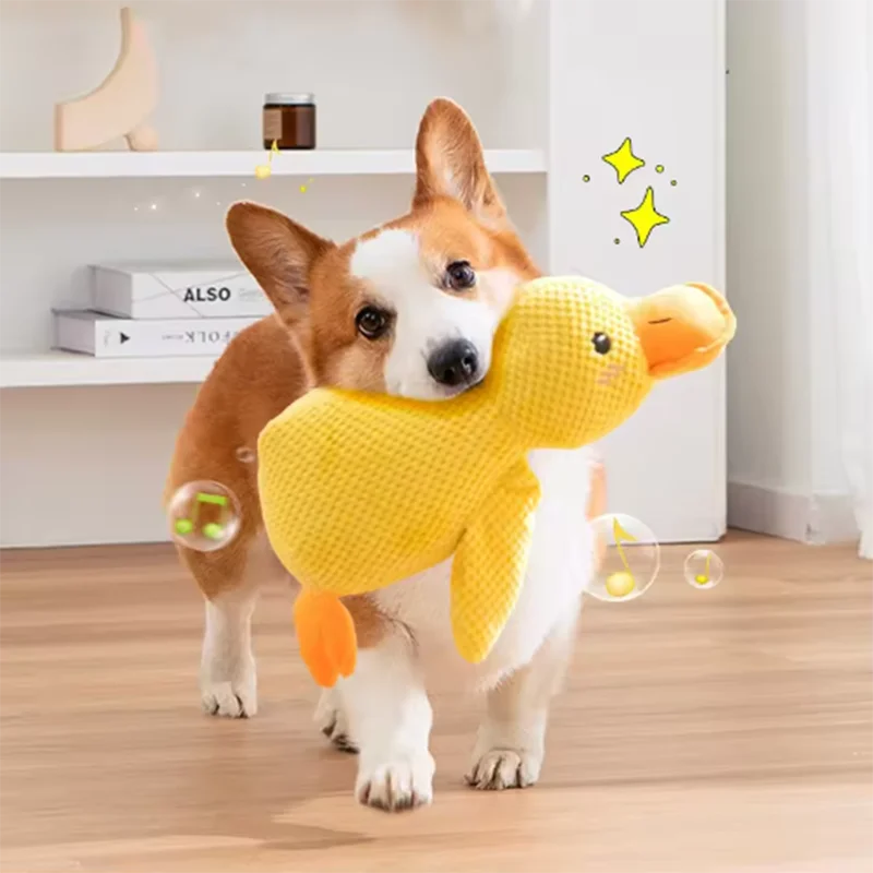 Duck Family Plush Squeaky Toy for Dogs & Cats