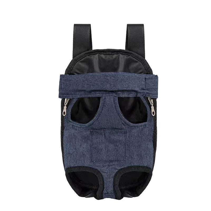 Pet Backpack Carrier — Adjustable Double Shoulder Bag for Cats & Dogs