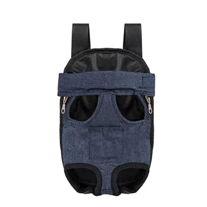 Pet Backpack Carrier — Adjustable Double Shoulder Bag for Cats & Dogs