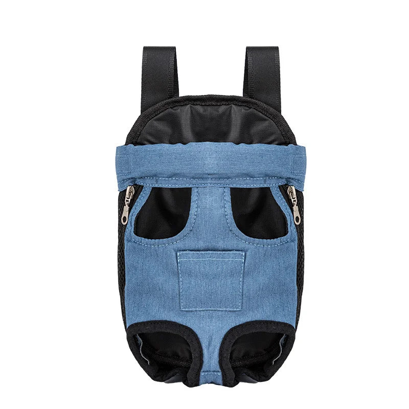 Pet Backpack Carrier — Adjustable Double Shoulder Bag for Cats & Dogs