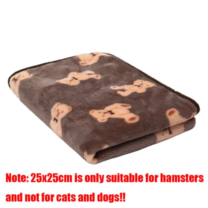 Soft Fleece Pet Blanket with Paw Print — Warm & Cozy Dog & Cat Sleeping Mat