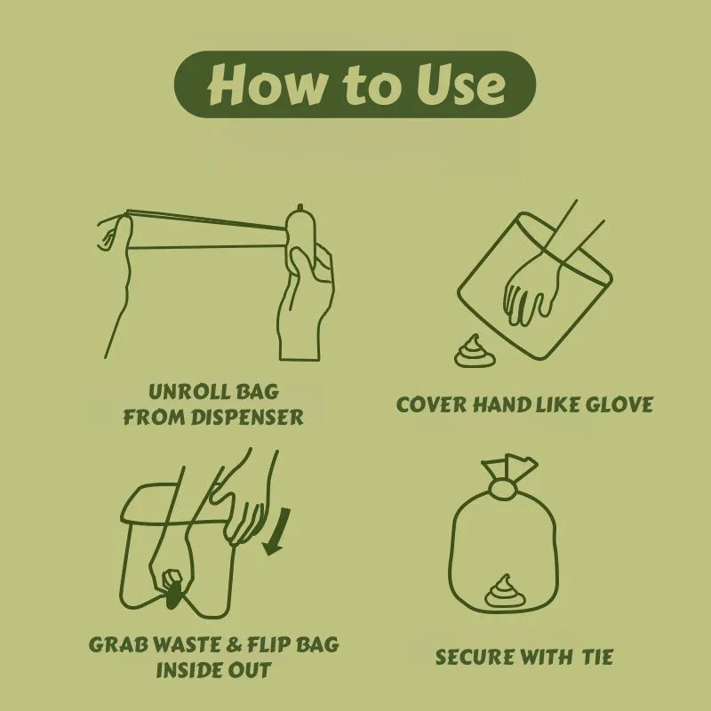 Biodegradable Dog Poop Bags — Thickened Waste Bags for Eco-Friendly Cleanup