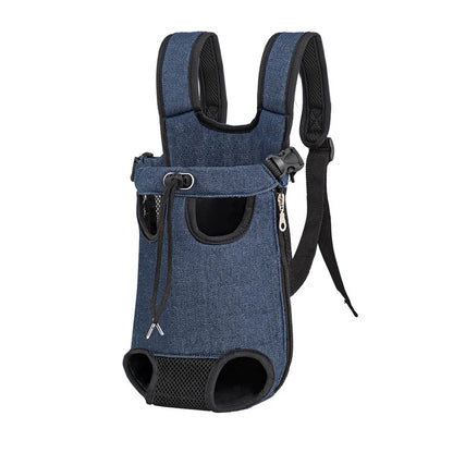 Pet Backpack Carrier — Adjustable Double Shoulder Bag for Cats & Dogs