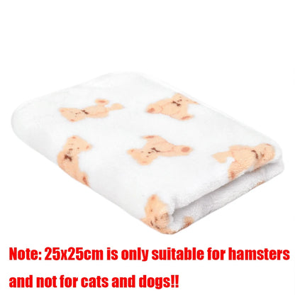 Soft Fleece Pet Blanket with Paw Print — Warm & Cozy Dog & Cat Sleeping Mat