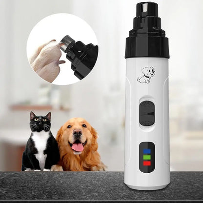 USB Rechargeable Pet Nail Grinder — Quiet & Portable Grooming Tool