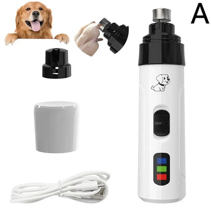 USB Rechargeable Pet Nail Grinder — Quiet & Portable Grooming Tool