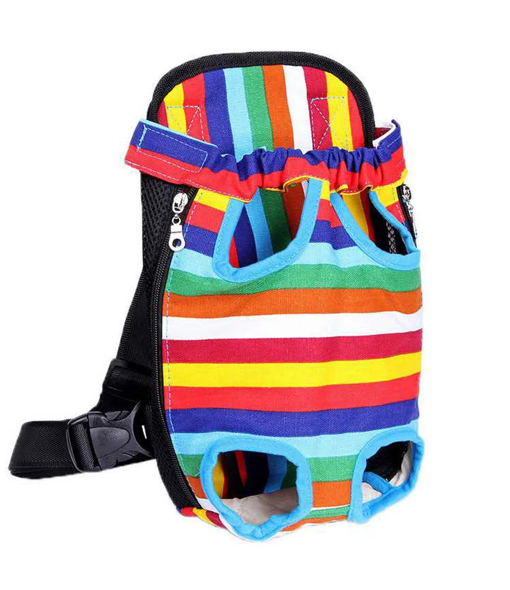 Pet Backpack Carrier — Adjustable Double Shoulder Bag for Cats & Dogs