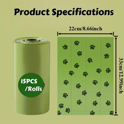 Biodegradable Dog Poop Bags — Thickened Waste Bags for Eco-Friendly Cleanup