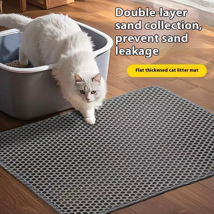Cat Litter Mat 2-Layer — Waterproof Sand Trap with Non-Slip Base
