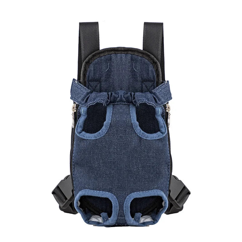 Pet Backpack Carrier — Adjustable Double Shoulder Bag for Cats & Dogs