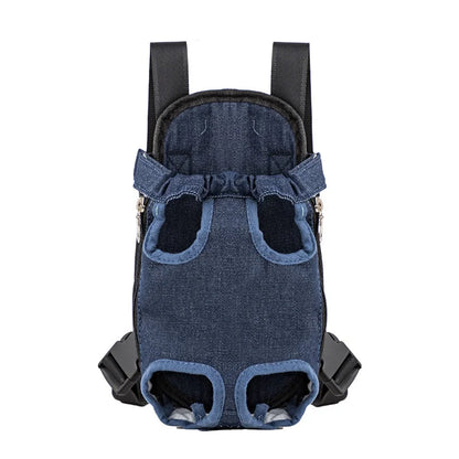 Pet Backpack Carrier — Adjustable Double Shoulder Bag for Cats & Dogs