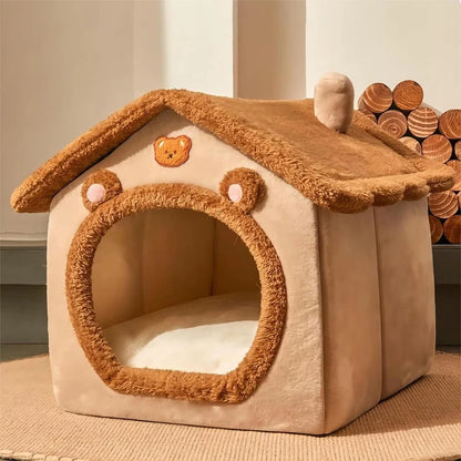 Foldable Pet House — Cozy Removable Washable Bed for Cats & Small Dogs