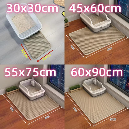 Cat Litter Mat 2-Layer — Waterproof Sand Trap with Non-Slip Base