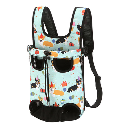 Pet Backpack Carrier — Adjustable Double Shoulder Bag for Cats & Dogs