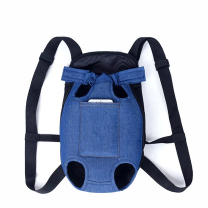 Pet Backpack Carrier — Adjustable Double Shoulder Bag for Cats & Dogs