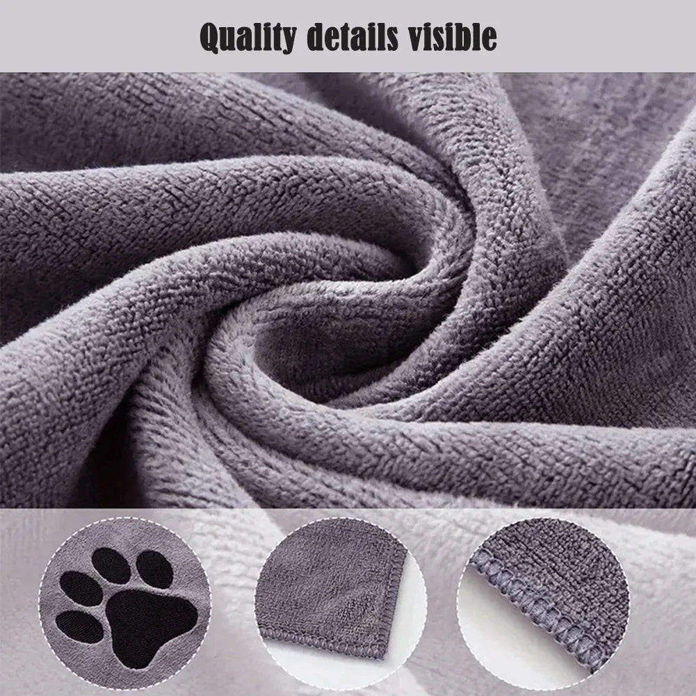 Quick-Dry Pet Bath Towel — Soft & Ultra Absorbent Microfiber