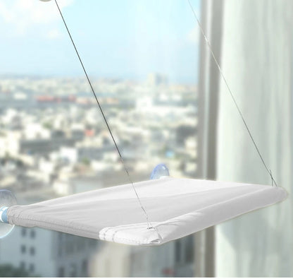 Window Hammock for Cats — Suction Cup Pet Bed with Washable Fabric