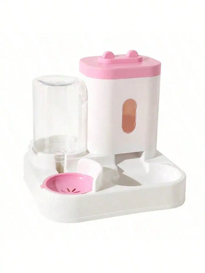 Automatic Gravity-Fed Cat Feeder & Water Dispenser — Large Capacity, Spill-Proof