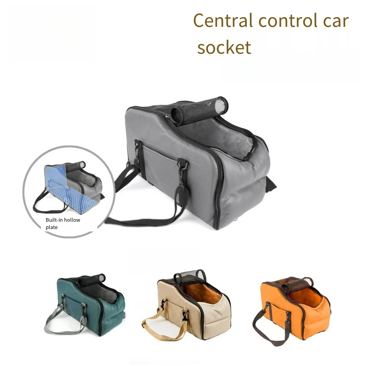 SafePet Console Car Seat - Portable Travel Bed for Dogs & Cats