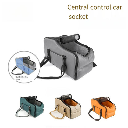SafePet Console Car Seat - Portable Travel Bed for Dogs & Cats
