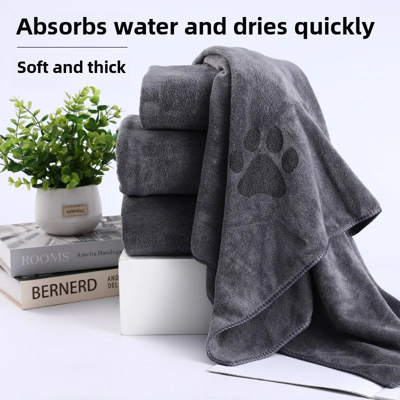 Quick-Dry Pet Bath Towel — Soft & Ultra Absorbent Microfiber