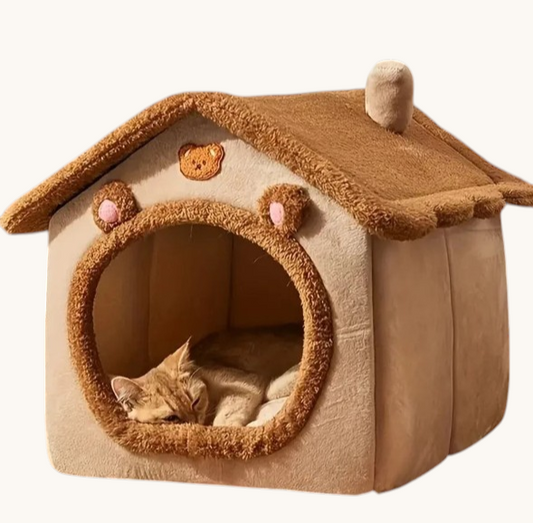 Foldable Pet House — Cozy Removable Washable Bed for Cats & Small Dogs